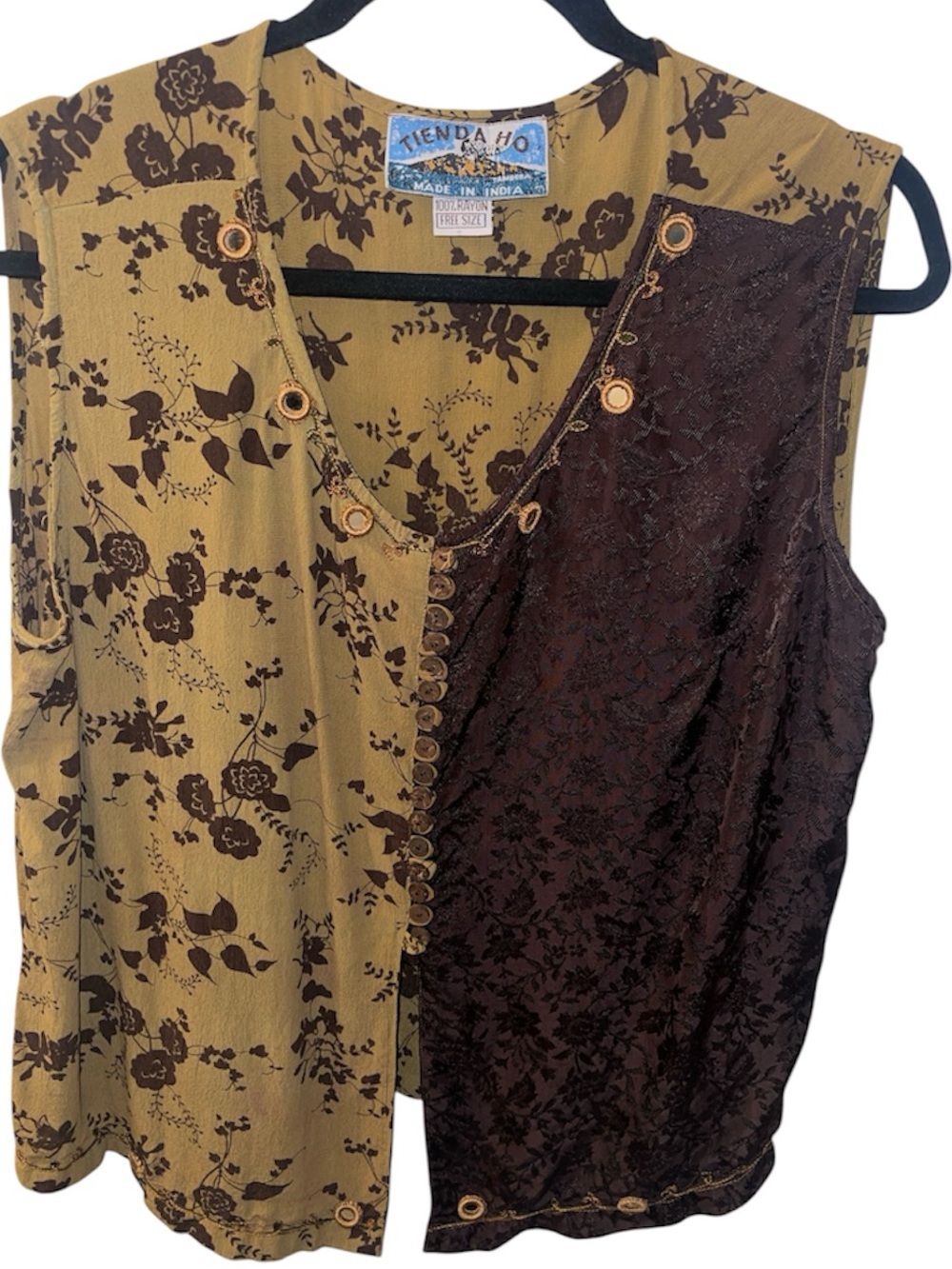 Vintage tienda ho vest top one size